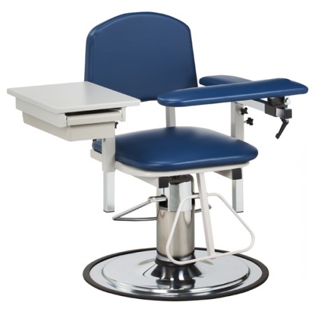Clinton 6320 Blood Drawing Chair with Padded Flip Arm and Drawer