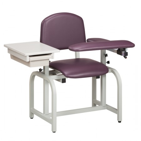 Clinton 66020 Blood Drawing Chair with Padded Flip Arm and Drawer