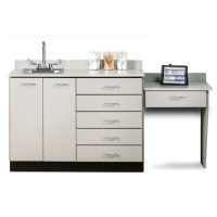 Clinton 48" Cabinet Gray with Desk