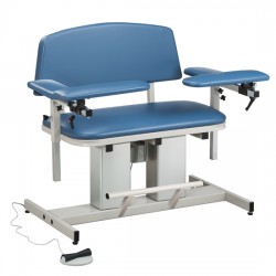 Clinton 6361 Power Bariatric Blood Drawing Chair with Padded Arms