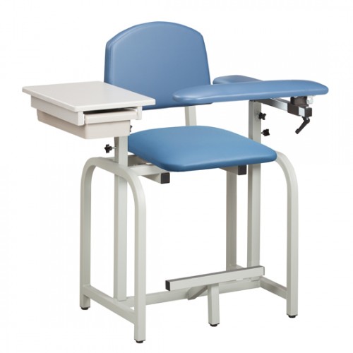 Clinton 66022 X-Tall Blood Drawing Chair w/ Padded Flip Arm & Drawer