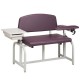 Clinton 66002B Bariatric Drawing Chair with Padded Flip Arm & Drawer 